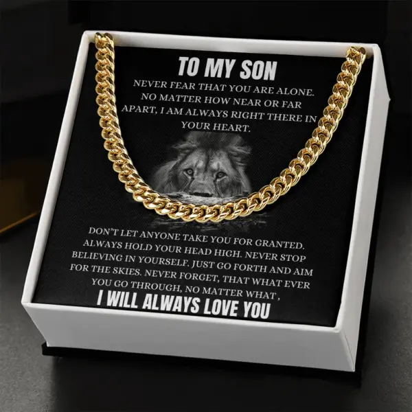 To My Son Cuban Link Chain