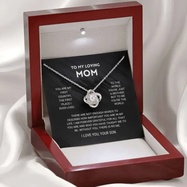 Mom Love Knot Necklace From Son